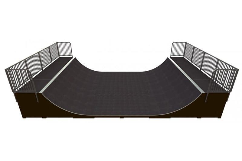 halfpipe certificado exterior skatepark 3d