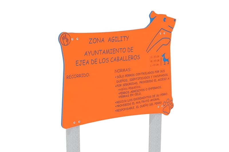cartel informativo circuito canino agility 3d