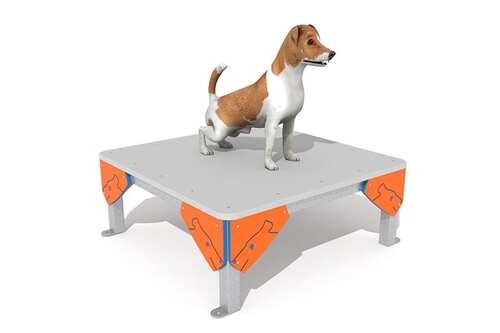 aparato mesa agility para parques caninos 3d