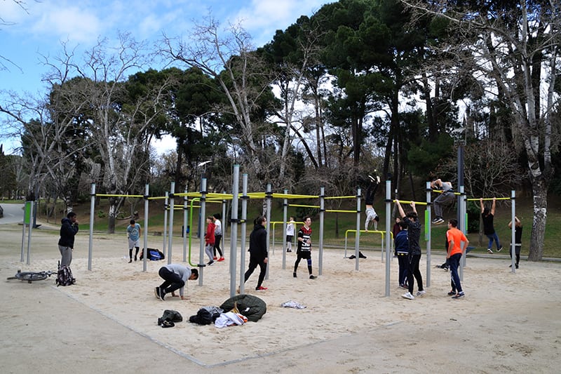 conjunto street workout para exteriores
