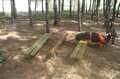 circuito vita gimnasio al aire libre en madera de pino