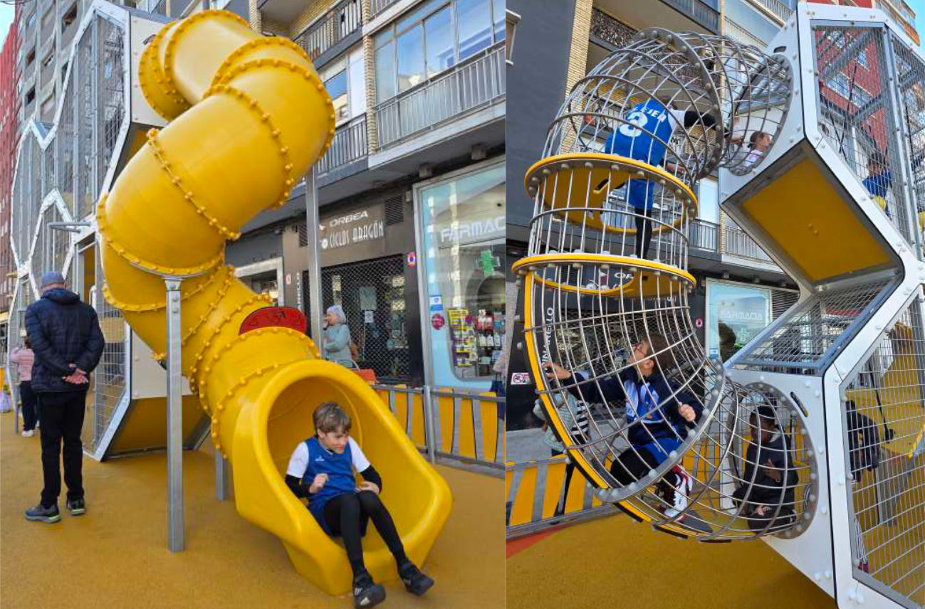 laberinto ventical zaragoza tunel varillas tobogan gruta