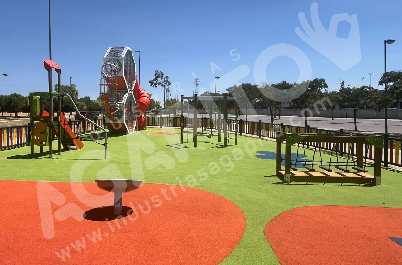 parque infantil laberinto cuerdas alcorcon