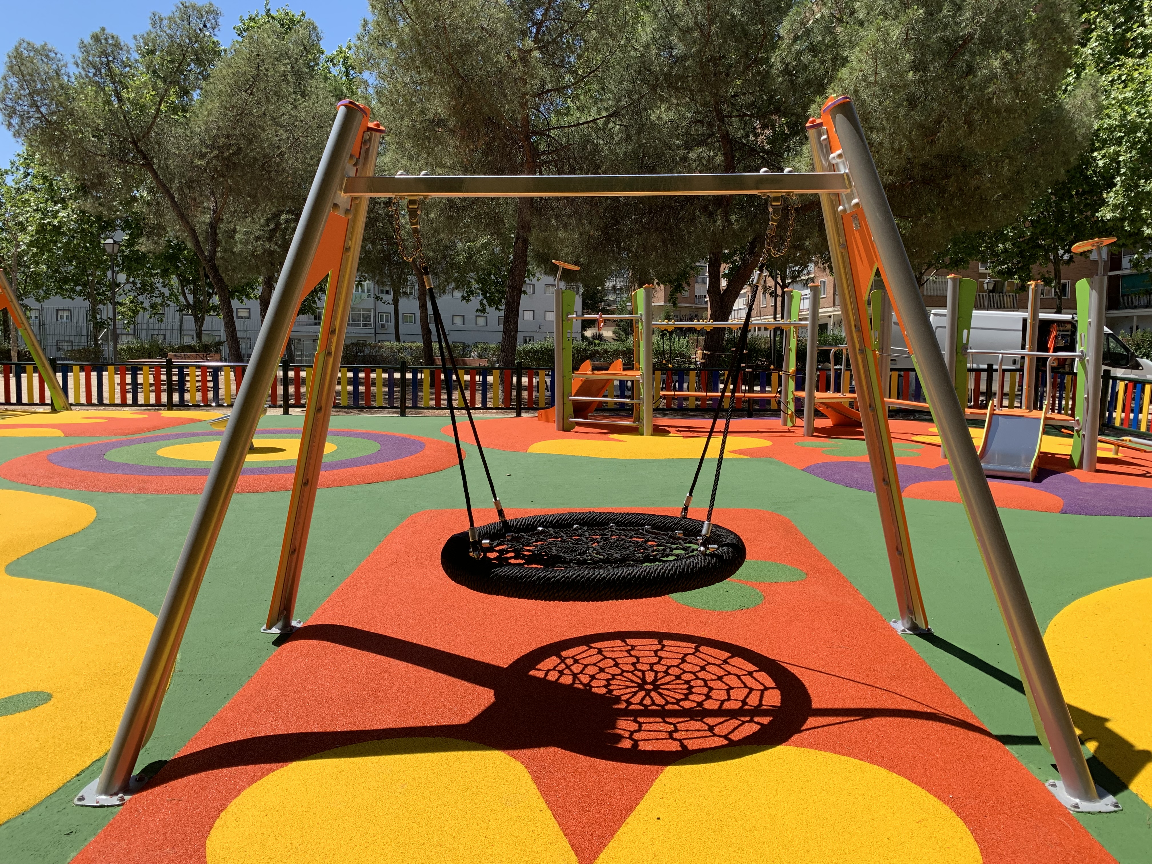 columpio cesta nido infantil