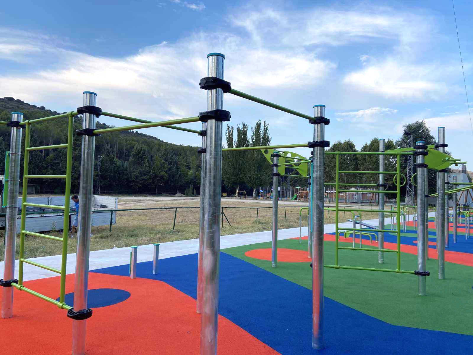 Parque calistenia gimnasio calle Anchuelo Madrid
