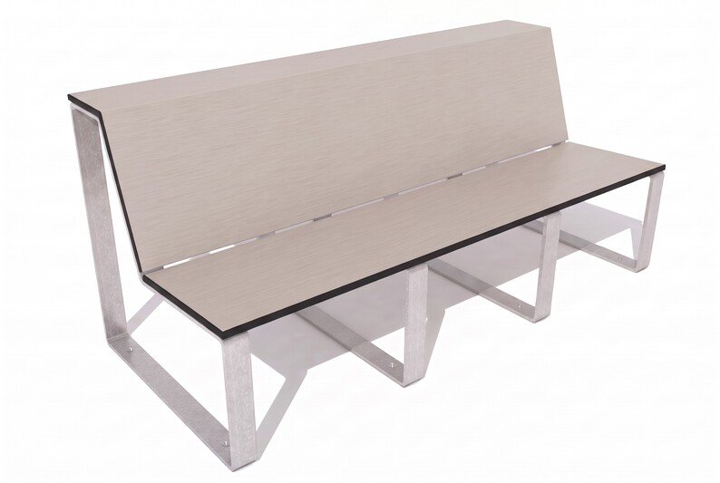 banco urbano polietileno antivandalico 3d