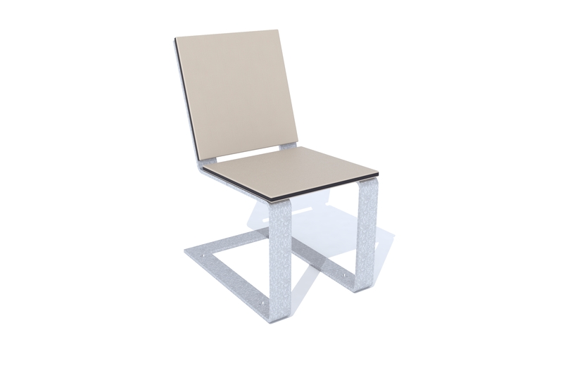 silla urbana plastico hdpe 3d