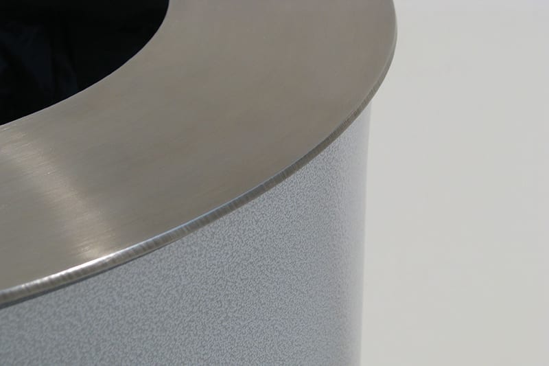 papelera circular antivandalica acero galvanizado