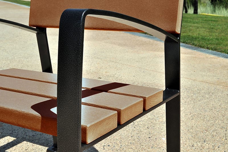 silla urbana plastico reciclado duradero resistente
