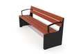 banco madera tropical elegante 3d