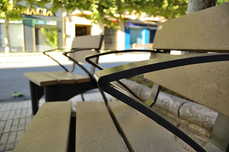 silla urbana plastico reciclado antivandalica alta calidad
