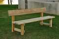 banco madera rustico natural para parques