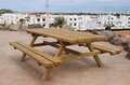 mesa madera picnic para parques exterior