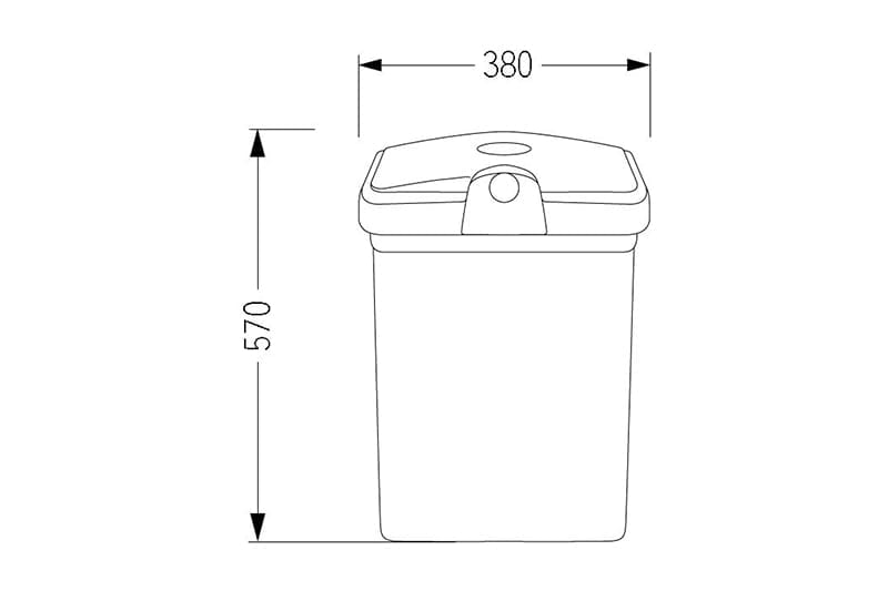 papelera urbana canina con dispensador de bolsas 2d