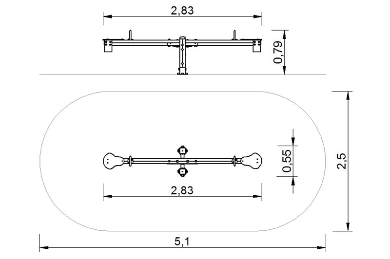 plano balance madera infantil certificado en1176 r4030 2d