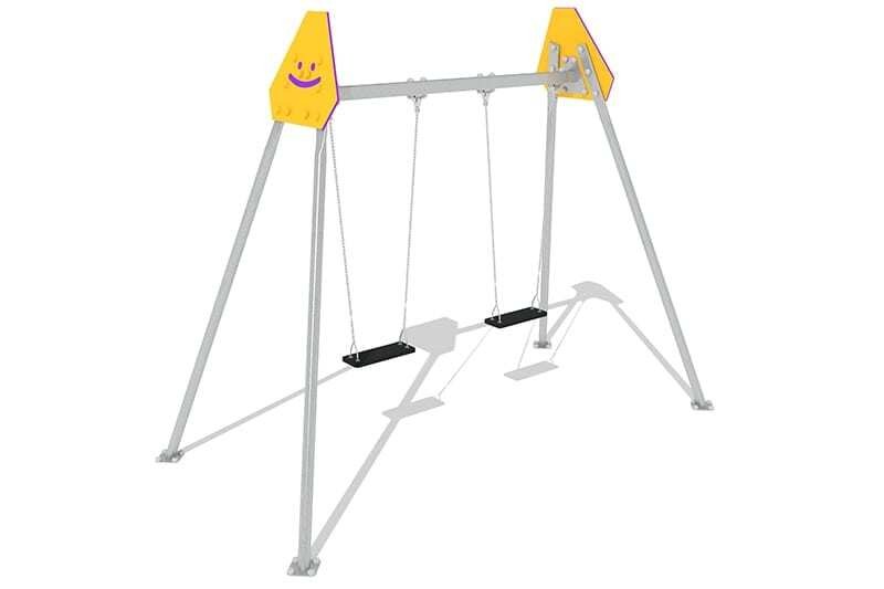 columpio parques infantiles acero hdpe r4100 3d