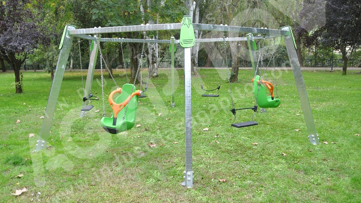 columpio hexagonal integracion asiento discapacitados