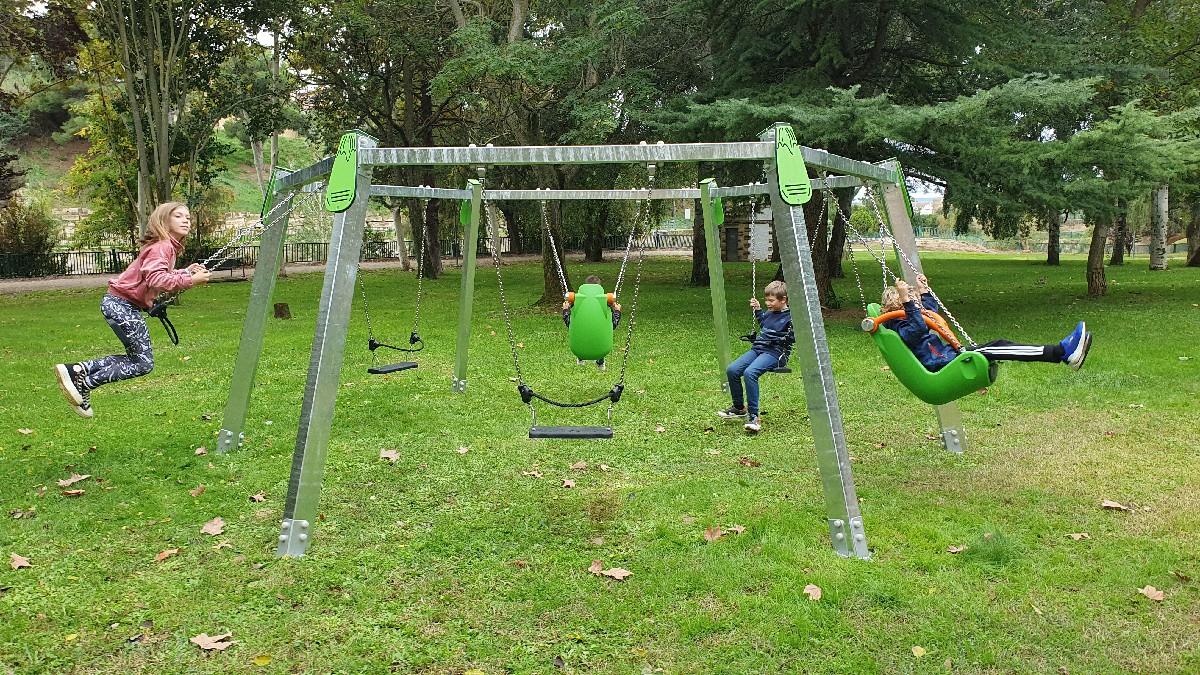 columpio hexagonal integracion asiento discapacitados