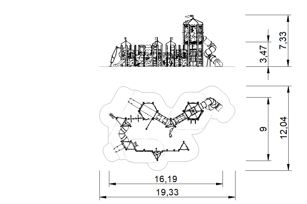 castillo infantil para parques 2d
