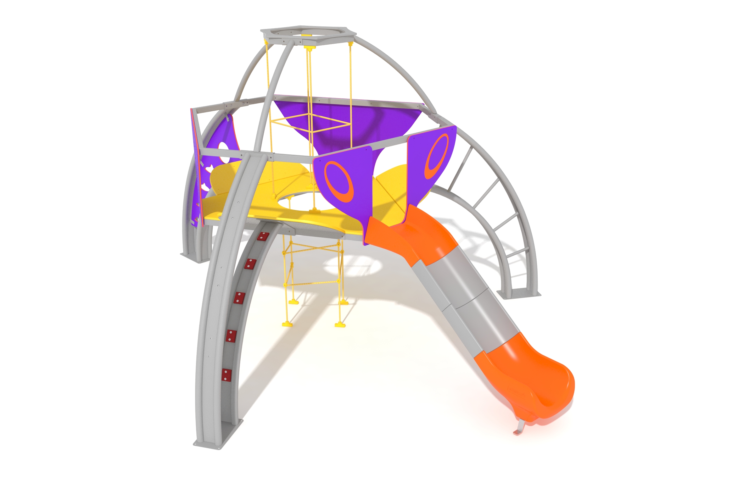 multijuego tematico ovni marciano tobogan polietileno 3d