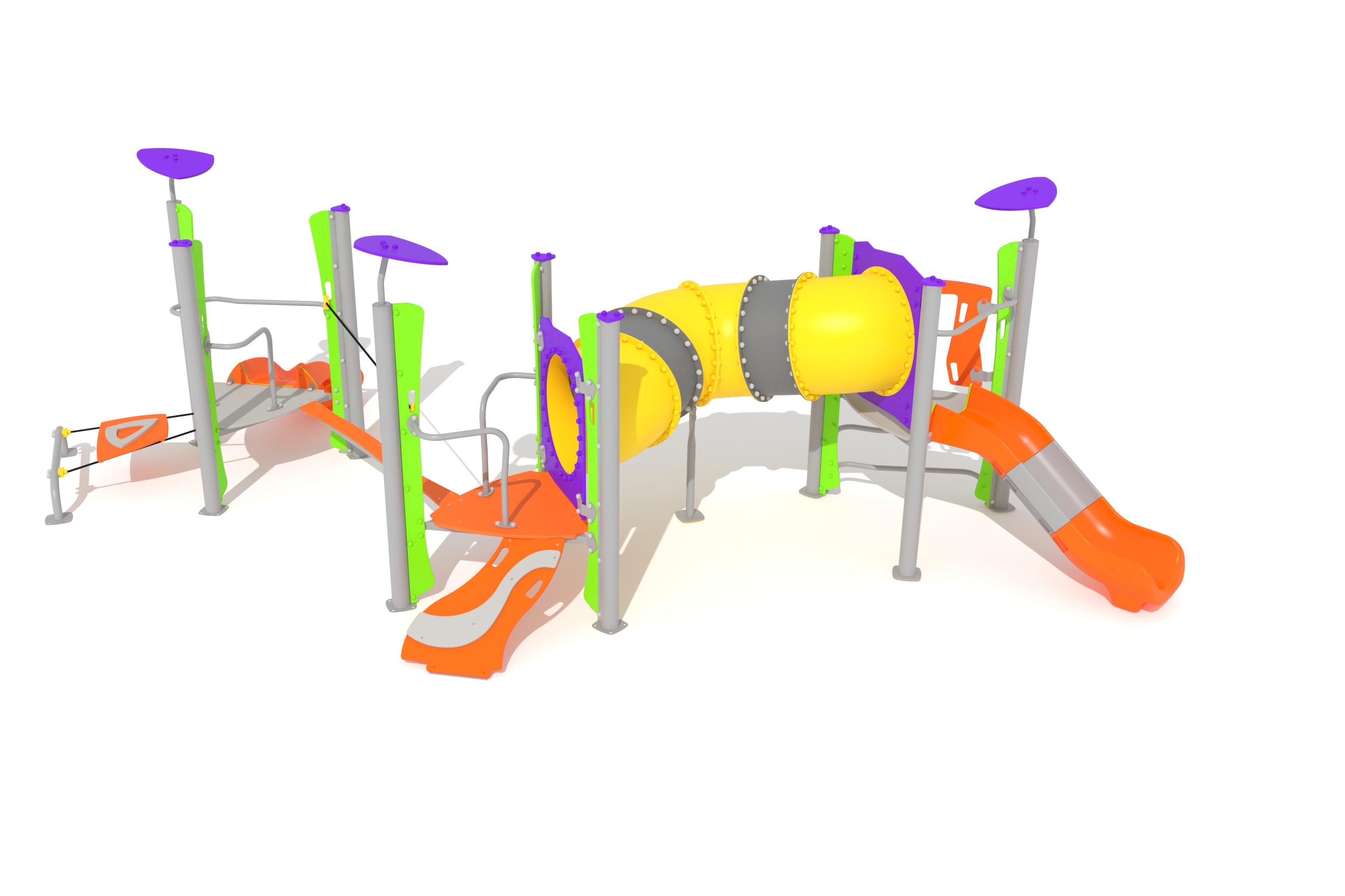 multiestructura para parques infantiles tubo hdpe 3d