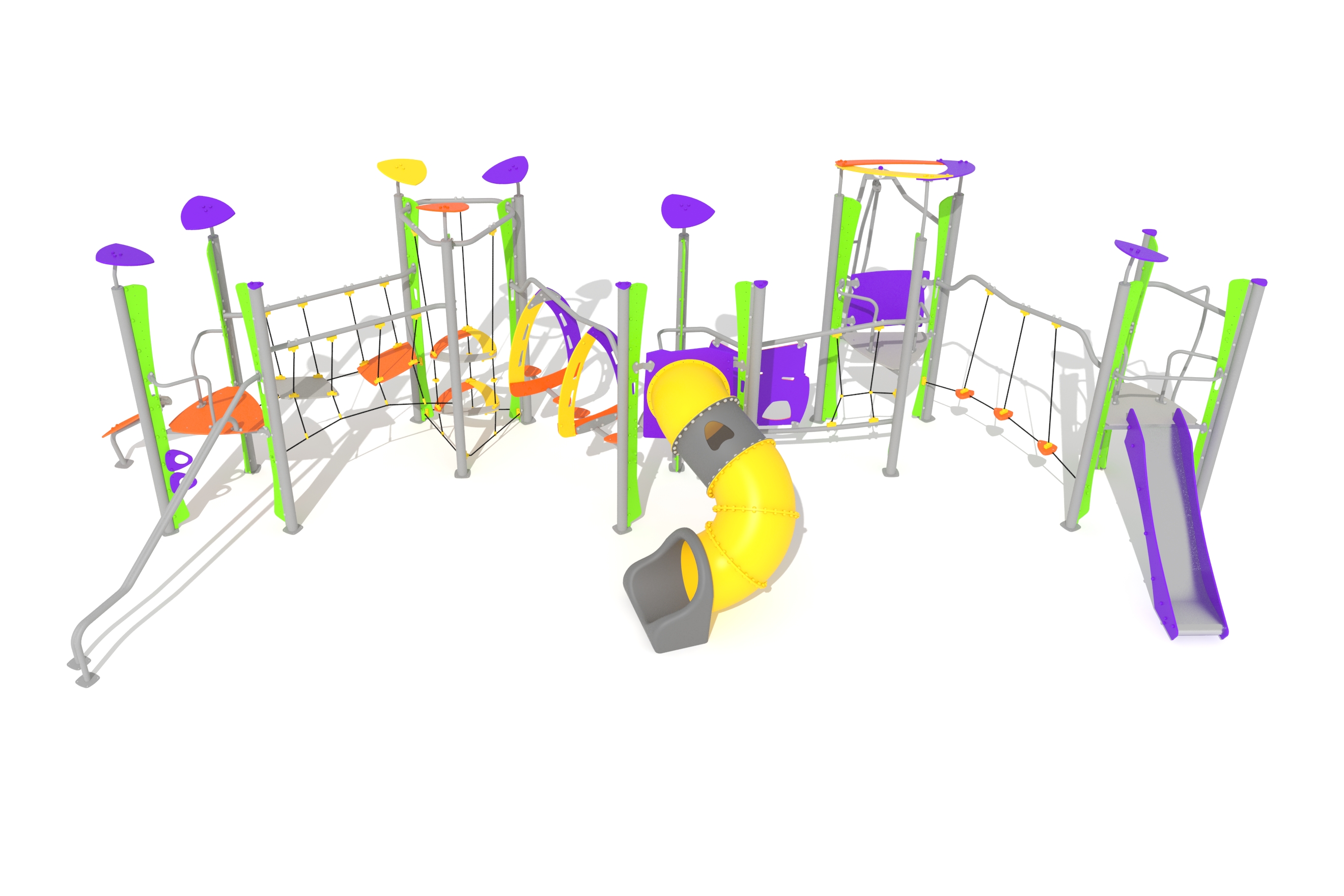 gran estructura de juego infantil para parques publicos 3d