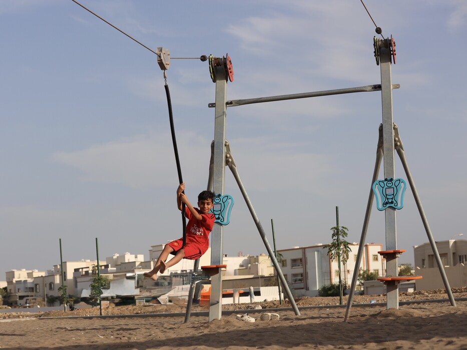 tirolina doble metalica parque infantil