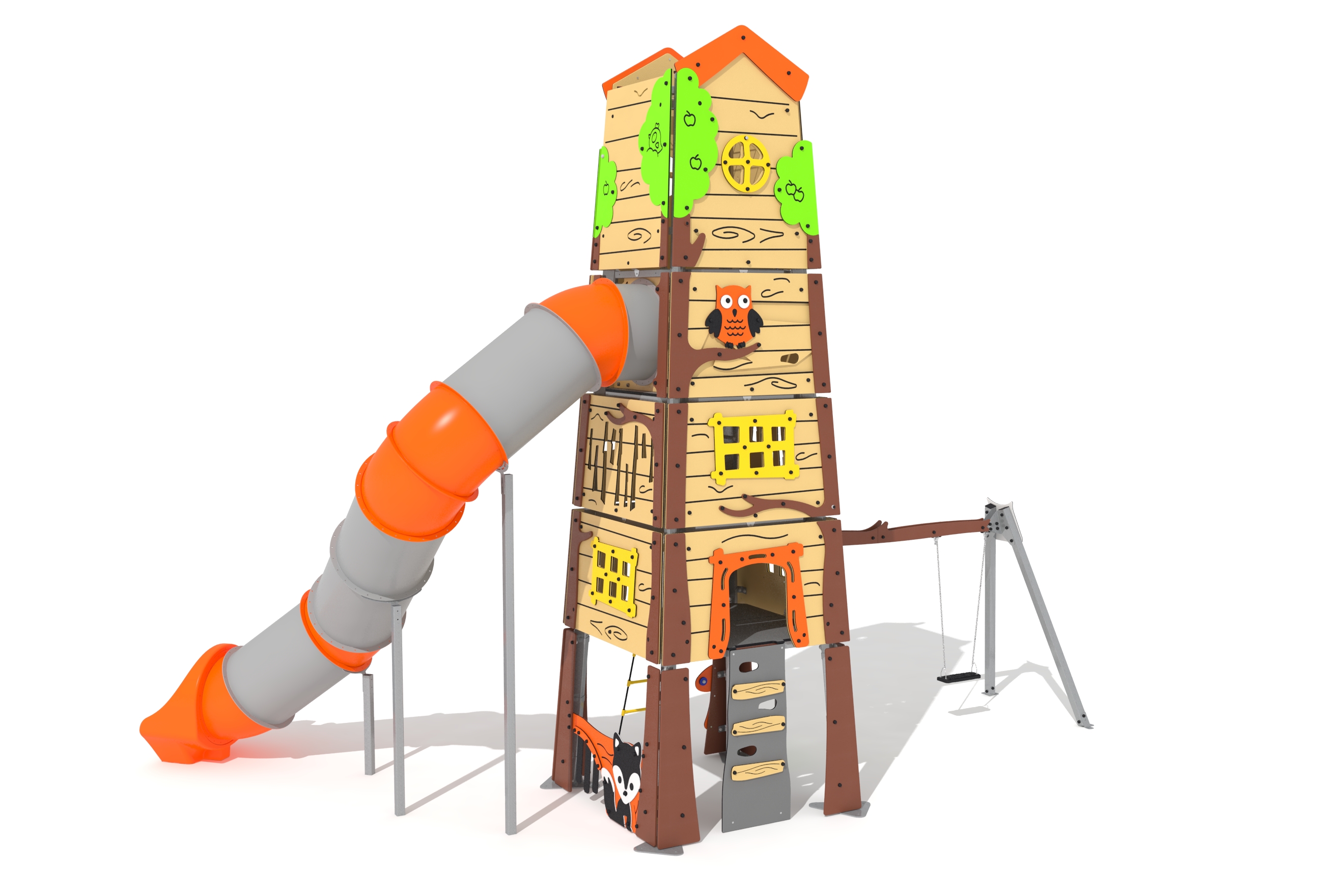 torre multijuego gigante tematica 3d