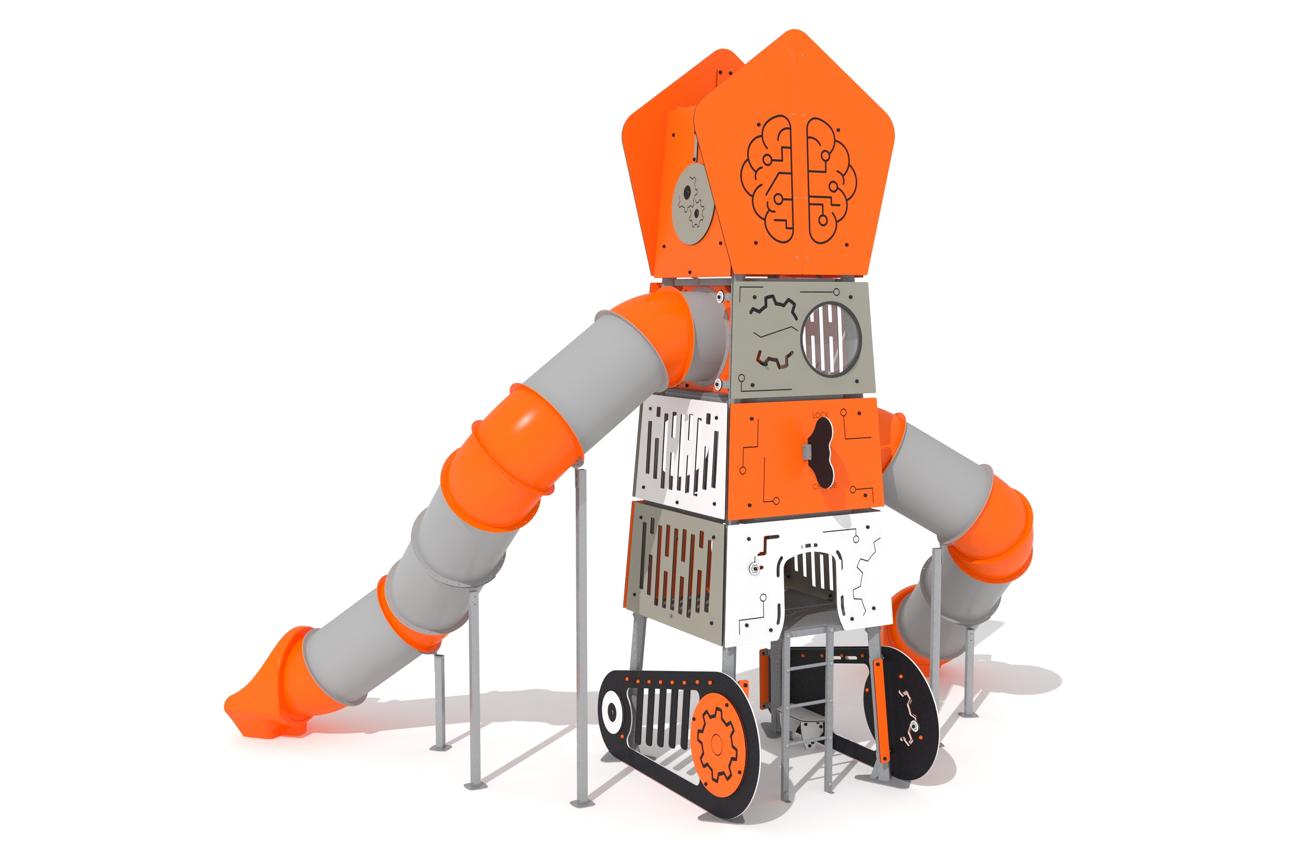 torre gigante para parques robot 3d