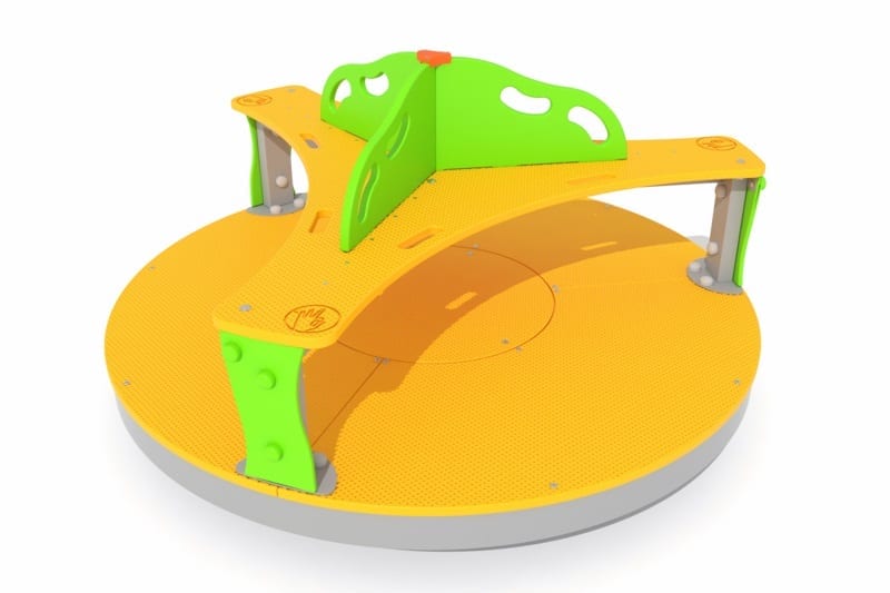 juego giratorio carrusel para areas infantiles 3d