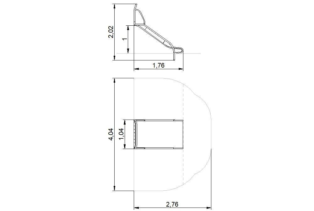 tobogan ladera inox 1000 1000 areas infantiles 2d