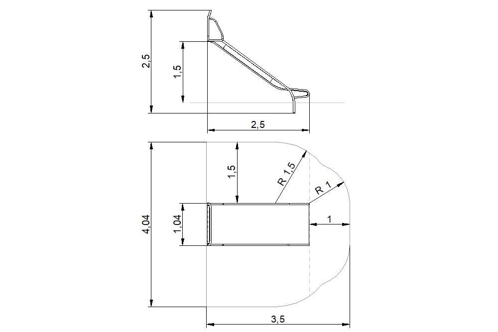 tobogan ladera inox 1000 1500 areas infantiles 2d