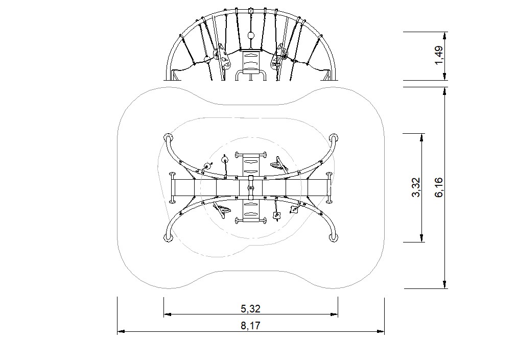 circuito cuerdas cruce caminos puente inclusivo 2d