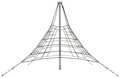 r4977 piramide tridimensional en acero galvanizado y cuerdas de nylon