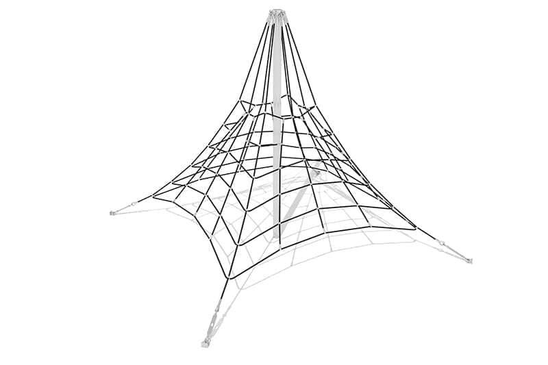 piramide de cuerdas para areas infantiles 3d