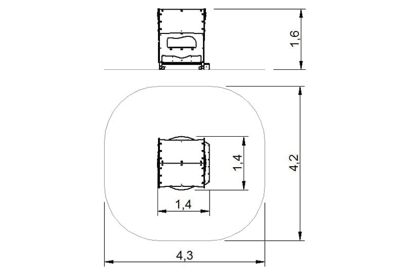 plano casita para parques infantiles exterior 2d