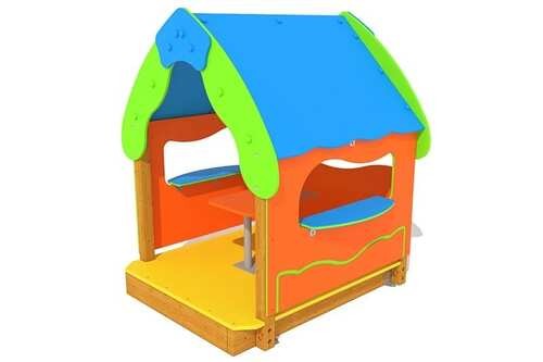 casita para parques infantiles exterior 3d