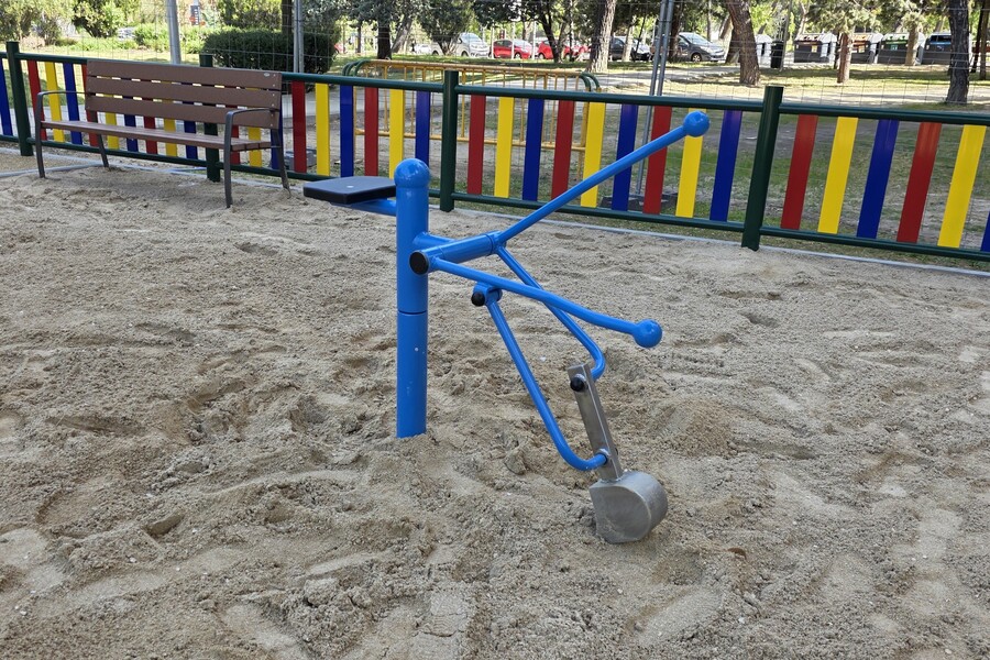 excavadora zona de arena