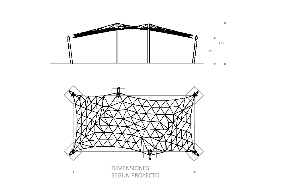estructura de sombra velas 2d