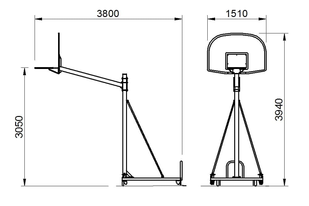 JUEGO CANASTAS BALONCESTO CON RED, TRASLADABLES