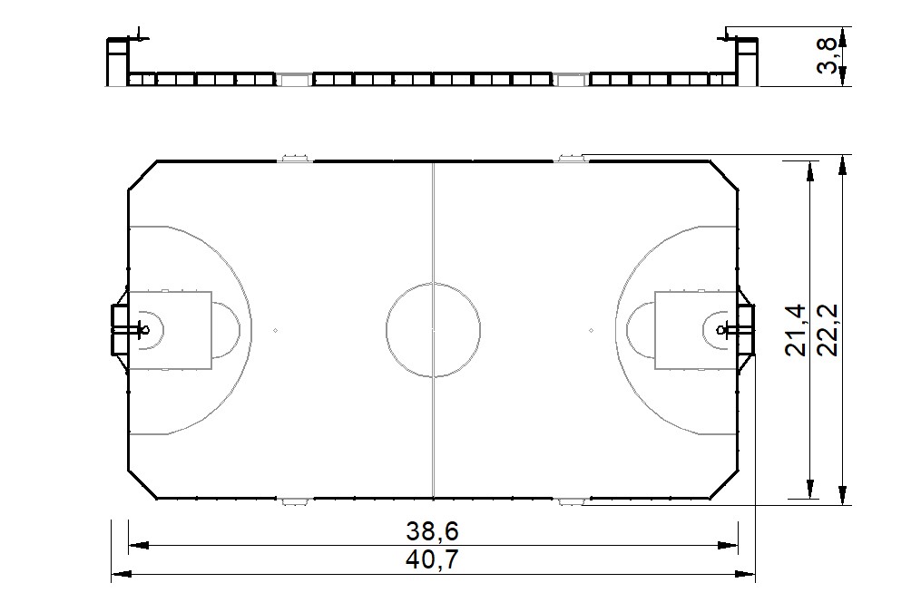 pista multideporte polietileno certificada 2d