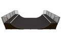 halfpipe skate park exterior 3d