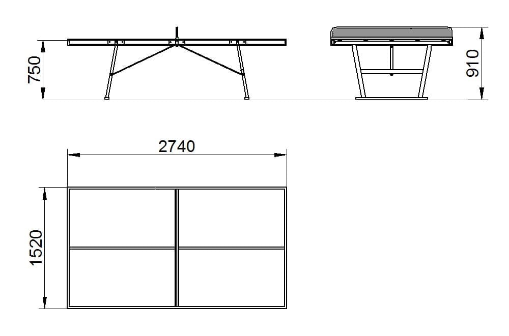 OFERTA - Mesa de Ping Pong para exterior modelo Forte antivandálica