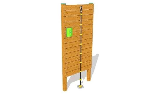pared vertical de trepa con cuerda exterior madera 3d