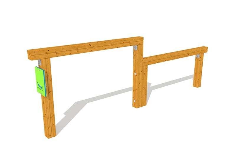 valla de salto carrera madera pino 3d