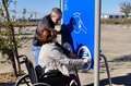 ejercico psicomotriz para ancianos biosaludable exterior silla ruedas