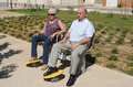 banco doble plato de bohler rehabilitacion parque publico