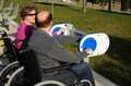 bicicleta para brazos exterior certificada ancianos silla ruedas