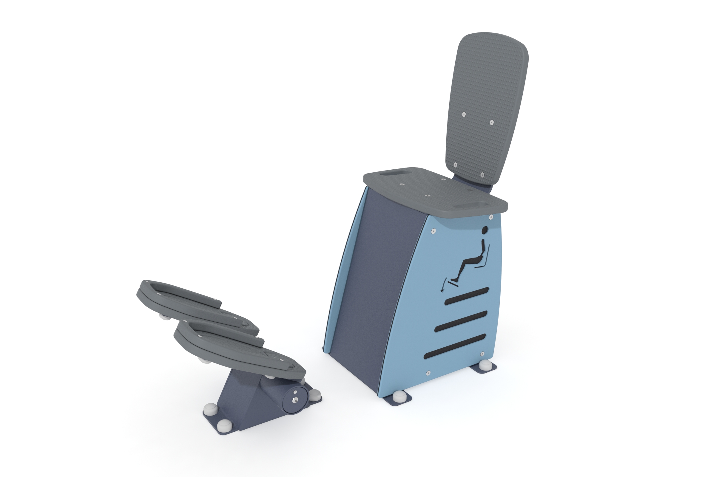 aparato ejercicio gemelos exterior certificado en 1176 3d