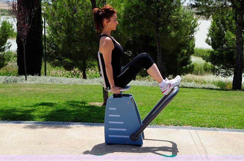 aparato gimnasia prensa de piernas exterior certificado